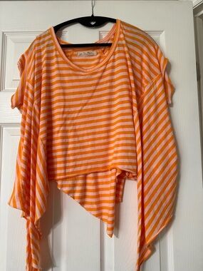 We The Free Orange & Pink Striped Tank